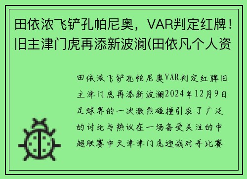 田依浓飞铲孔帕尼奥，VAR判定红牌！旧主津门虎再添新波澜(田依凡个人资料)